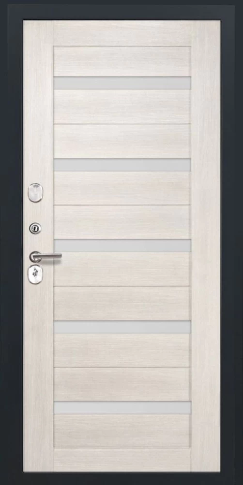 Входная дверь ДвериПРО Модель L-46 СБ-1 (ст. белое, 16мм, беленый дуб) DPRO196849 внутренняя сторона