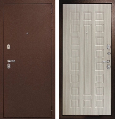 Дверь Рубикон 1 Медь Сандал белый